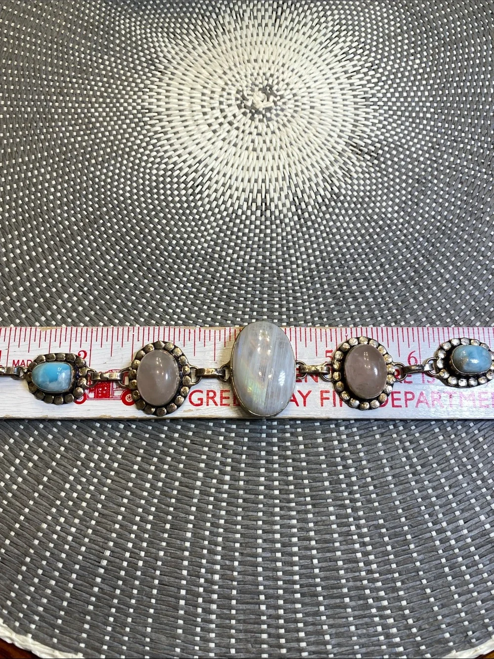 Silver Tone Multi Stone Bracelet - Picture 2 of 6